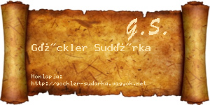 Göckler Sudárka névjegykártya